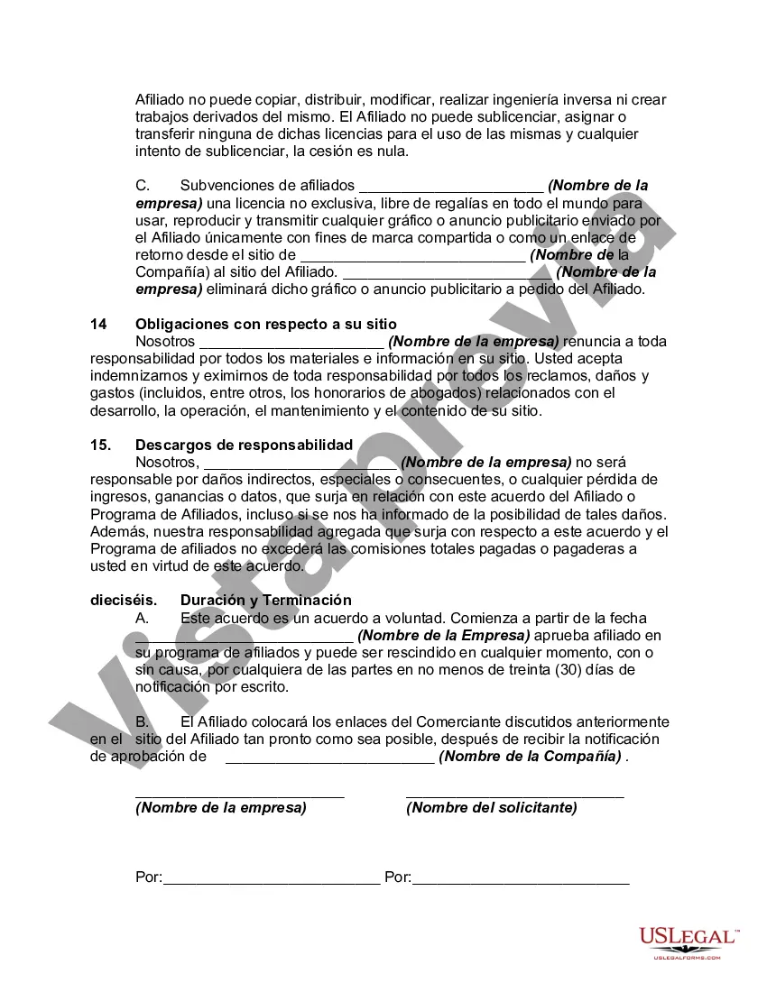 Preview Acuerdo del programa de afiliados