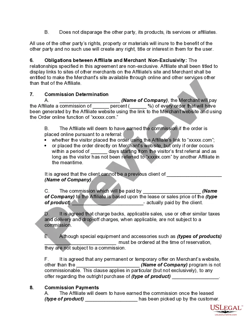 Get Affiliate Program Agreement Preview Affiliate Program Agreement