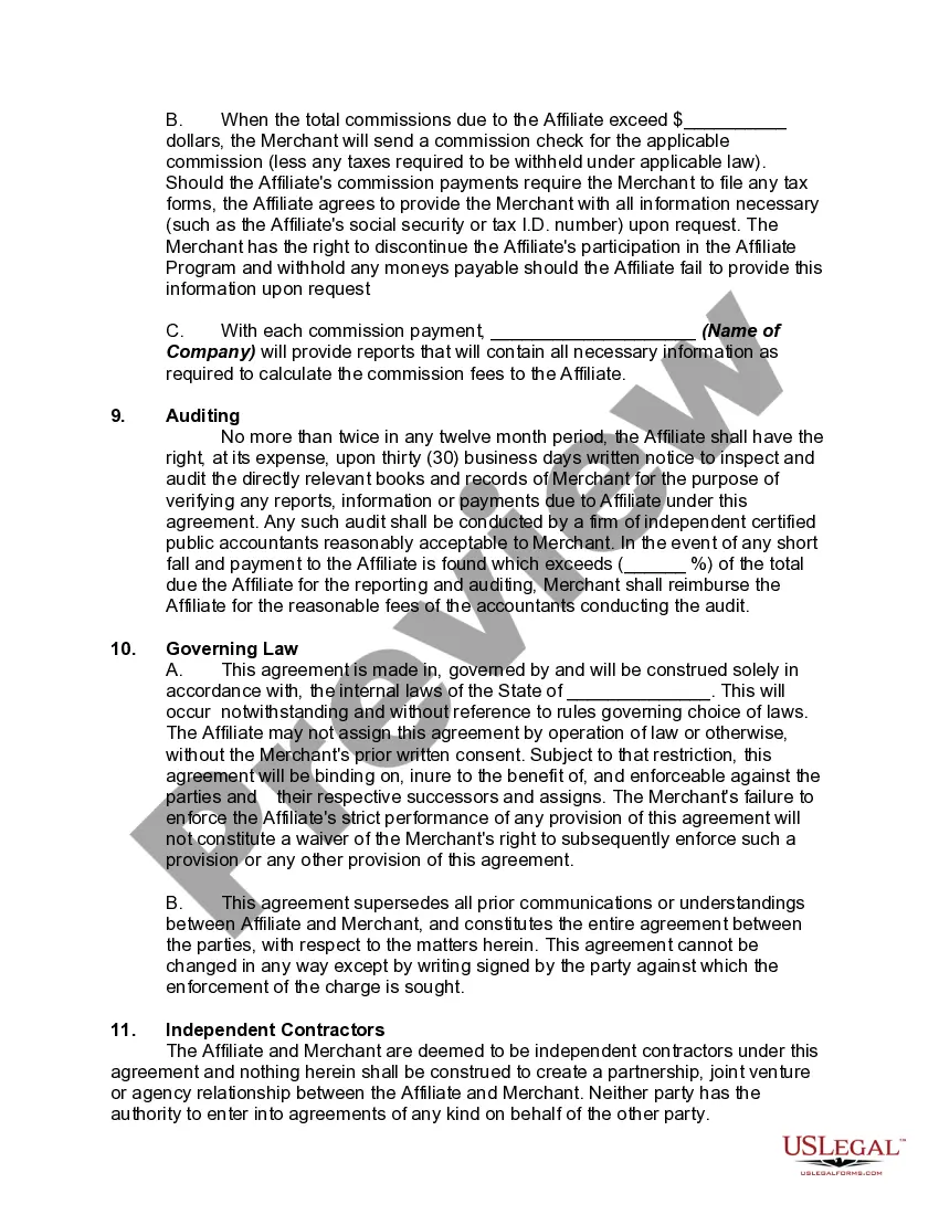 Get Affiliate Program Agreement Preview Affiliate Program Agreement