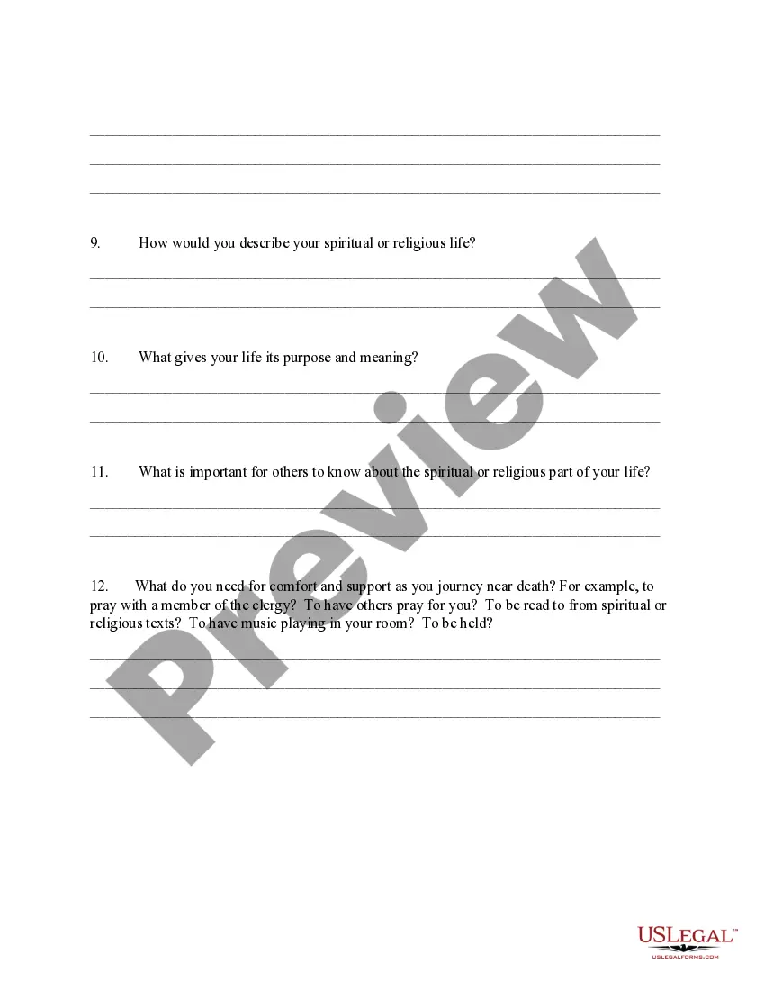 Get End of Life Values Worksheet Preview End of Life Values Worksheet