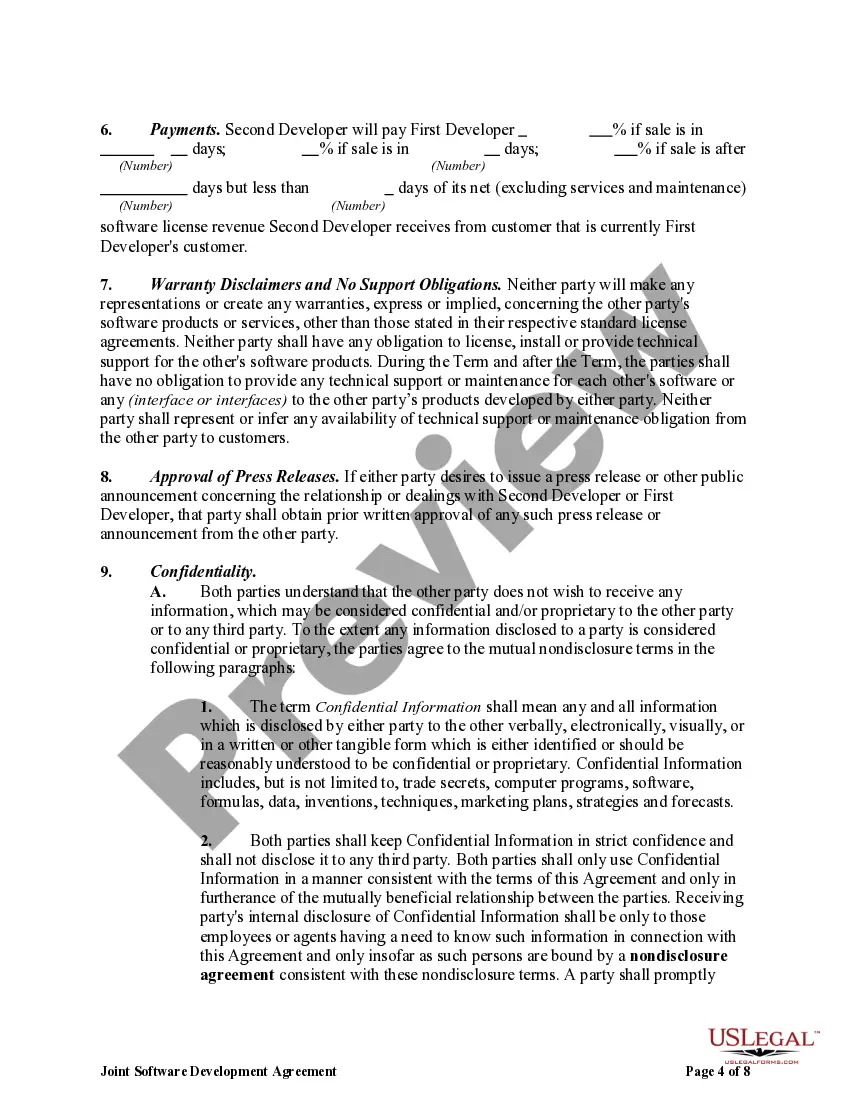 Get Joint Software Development Agreement Preview Joint Software Development Agreement