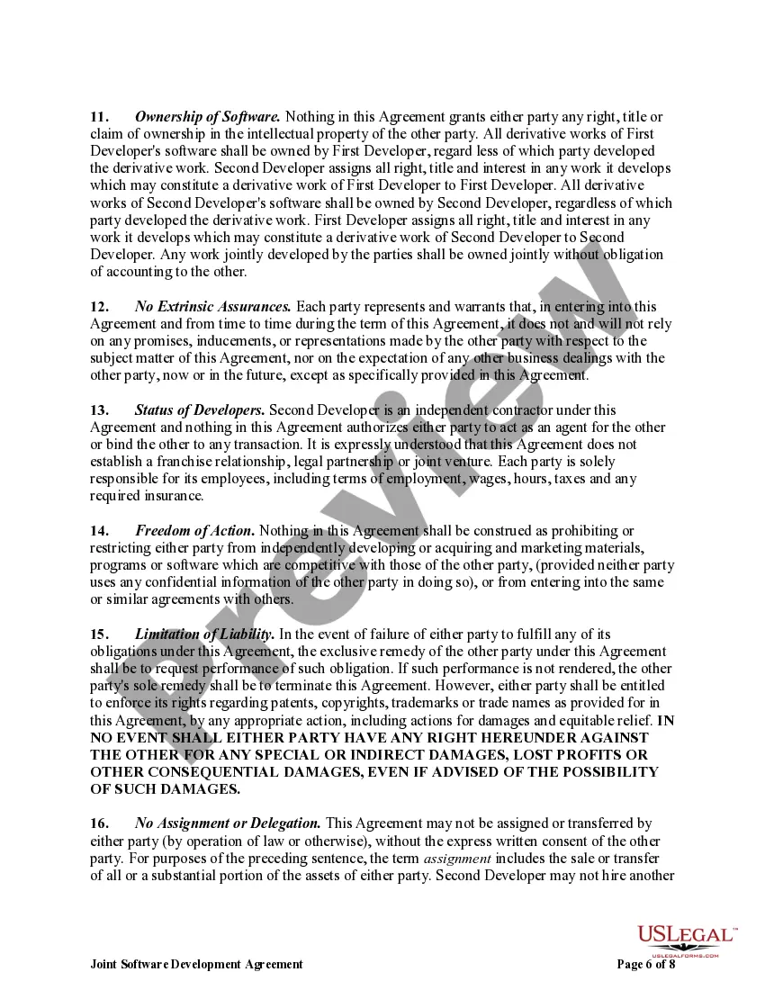 Get Joint Software Development Agreement Preview Joint Software Development Agreement