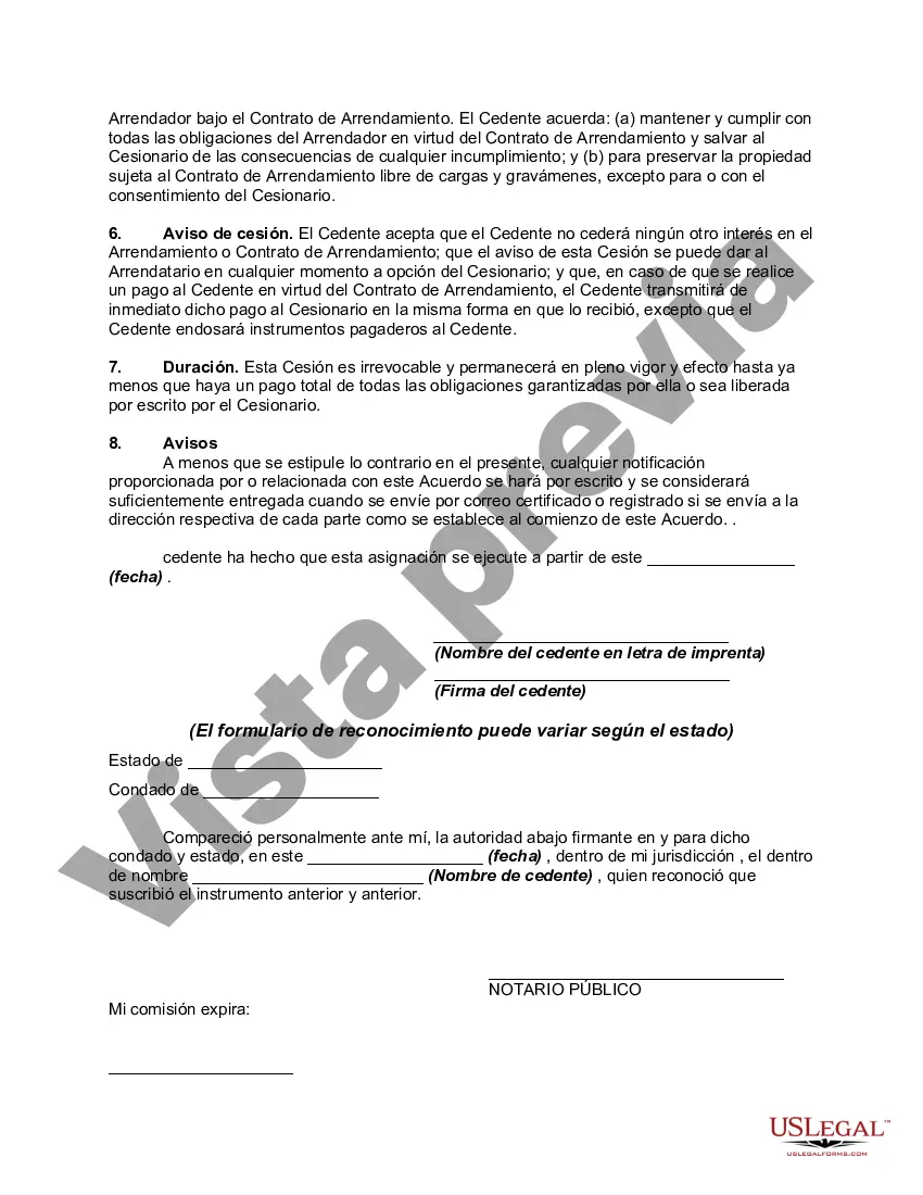 Preview Cesión de Rentas por parte del Arrendador