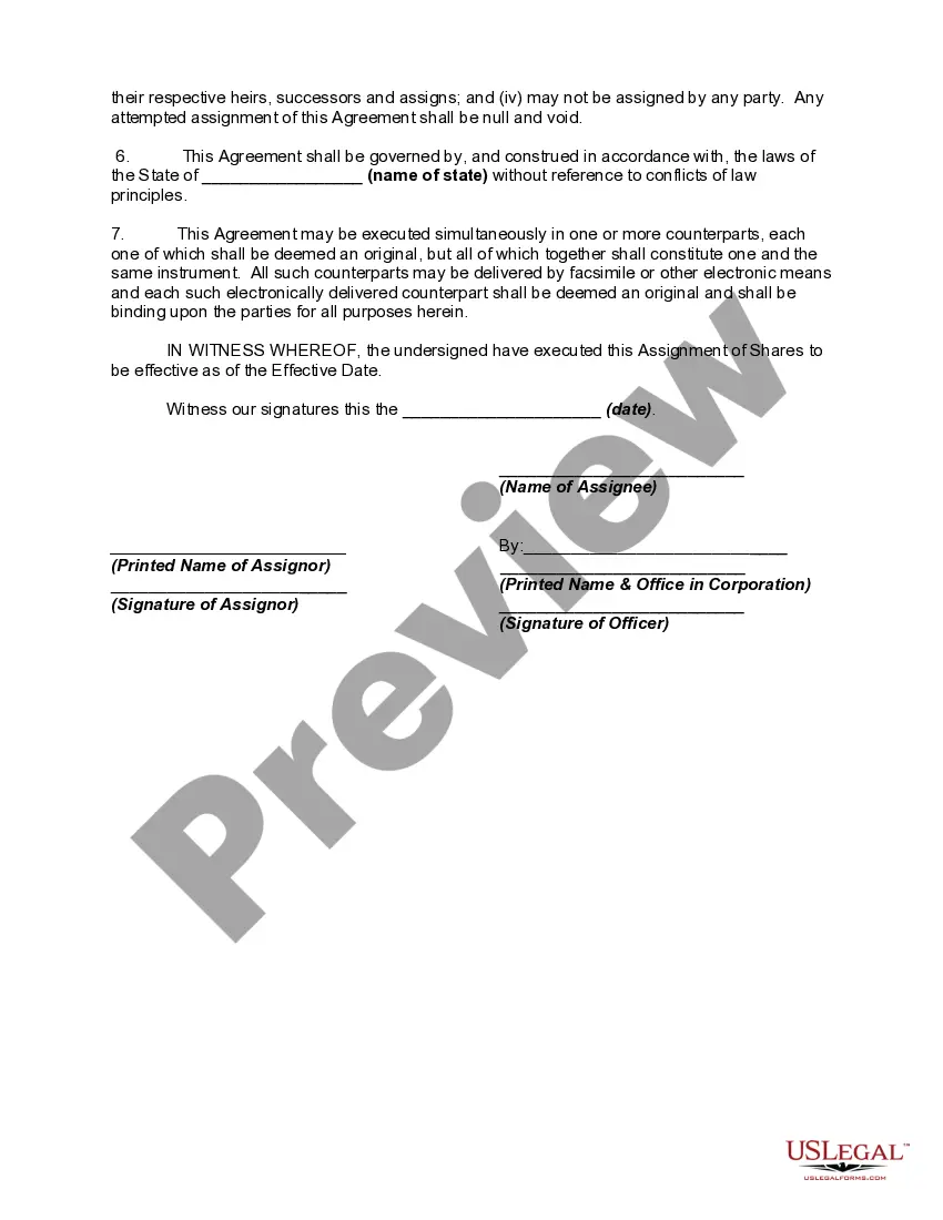 Get Assignment of Shares Preview Assignment of Shares