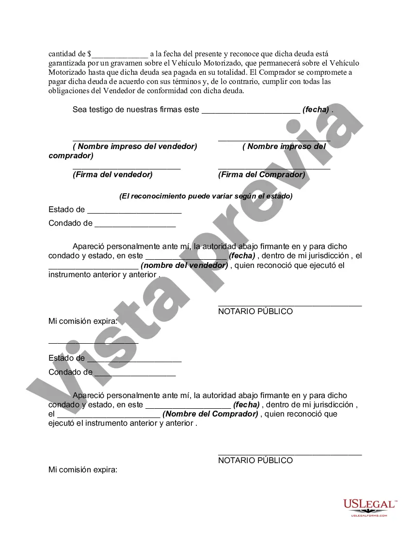 Preview Factura de Venta de Vehículo Automotor - Con Gravámenes