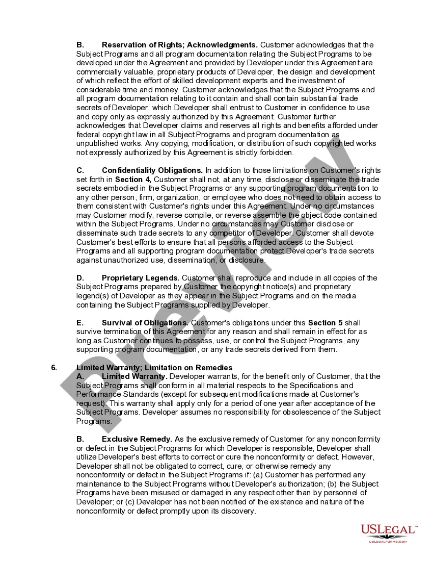 Get Agreement for Development of Software to Specifications Preview Agreement for Development of Software to Specifications