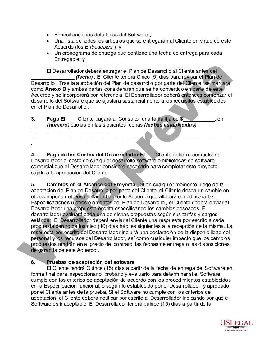 Get Acuerdo de desarrollo de software personalizado Preview Acuerdo de desarrollo de software personalizado
