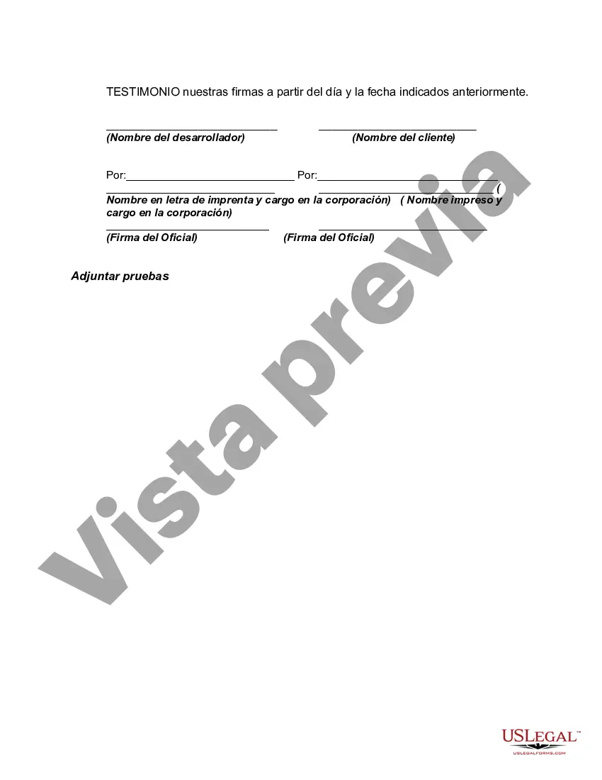 Get Acuerdo de desarrollo de software personalizado Preview Acuerdo de desarrollo de software personalizado