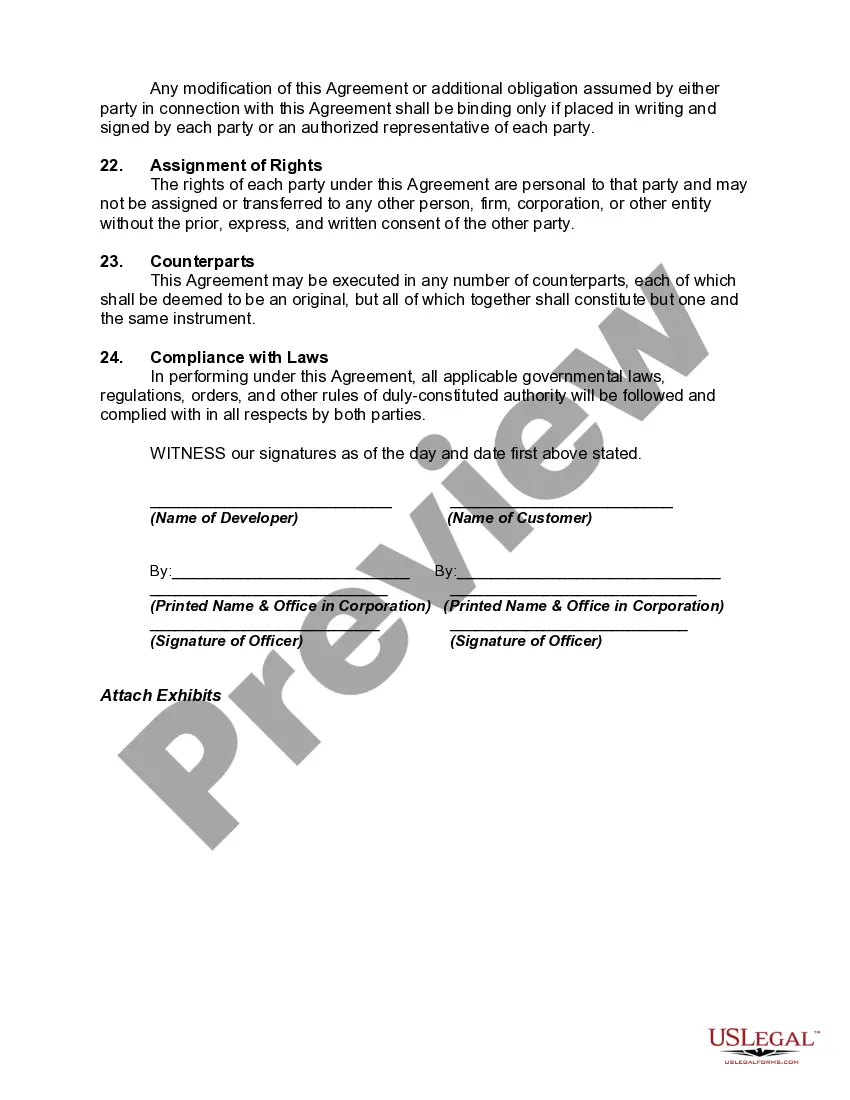 Get Custom Software Development Agreement Preview Custom Software Development Agreement