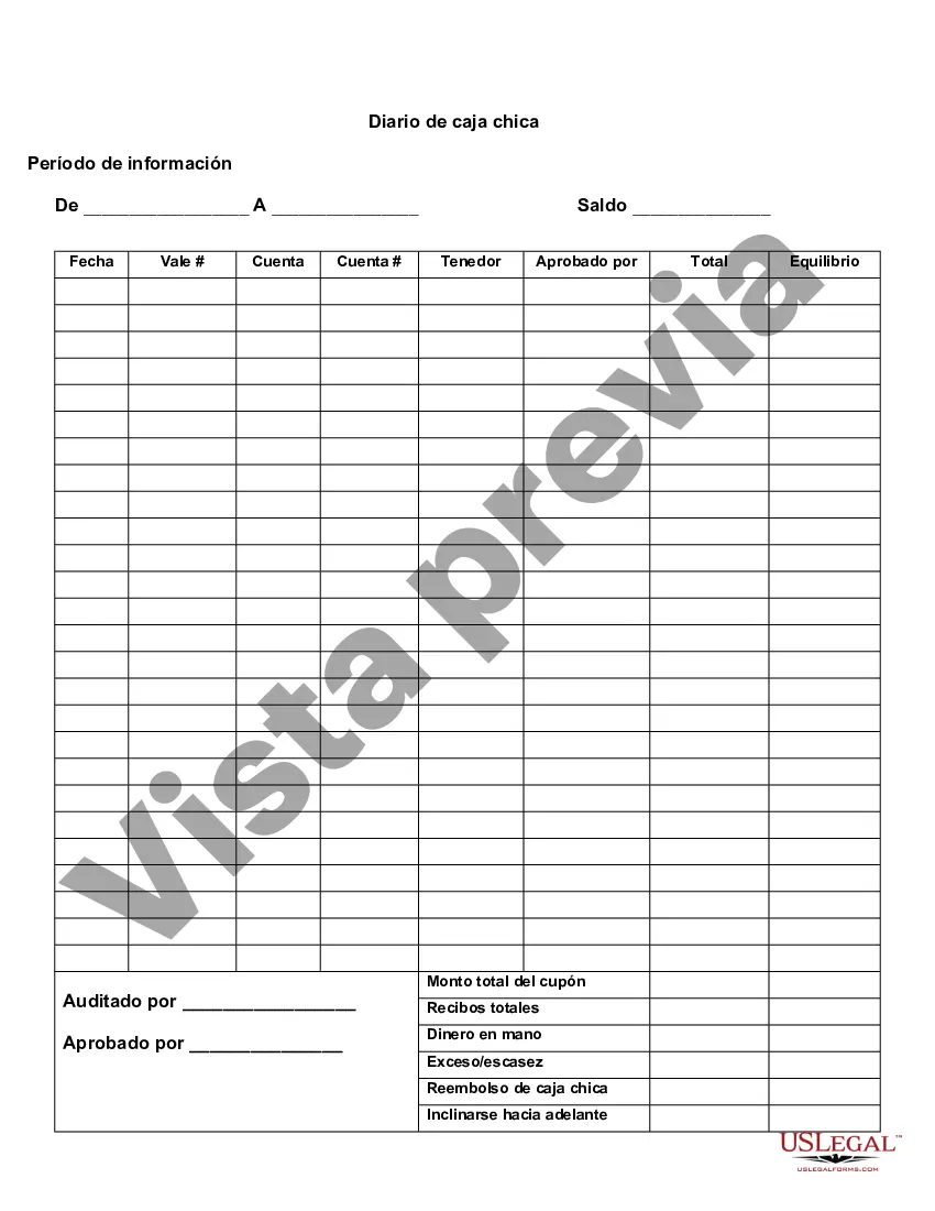 Preview Diario de caja chica