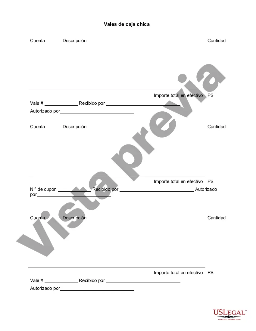 Preview Vales de caja chica