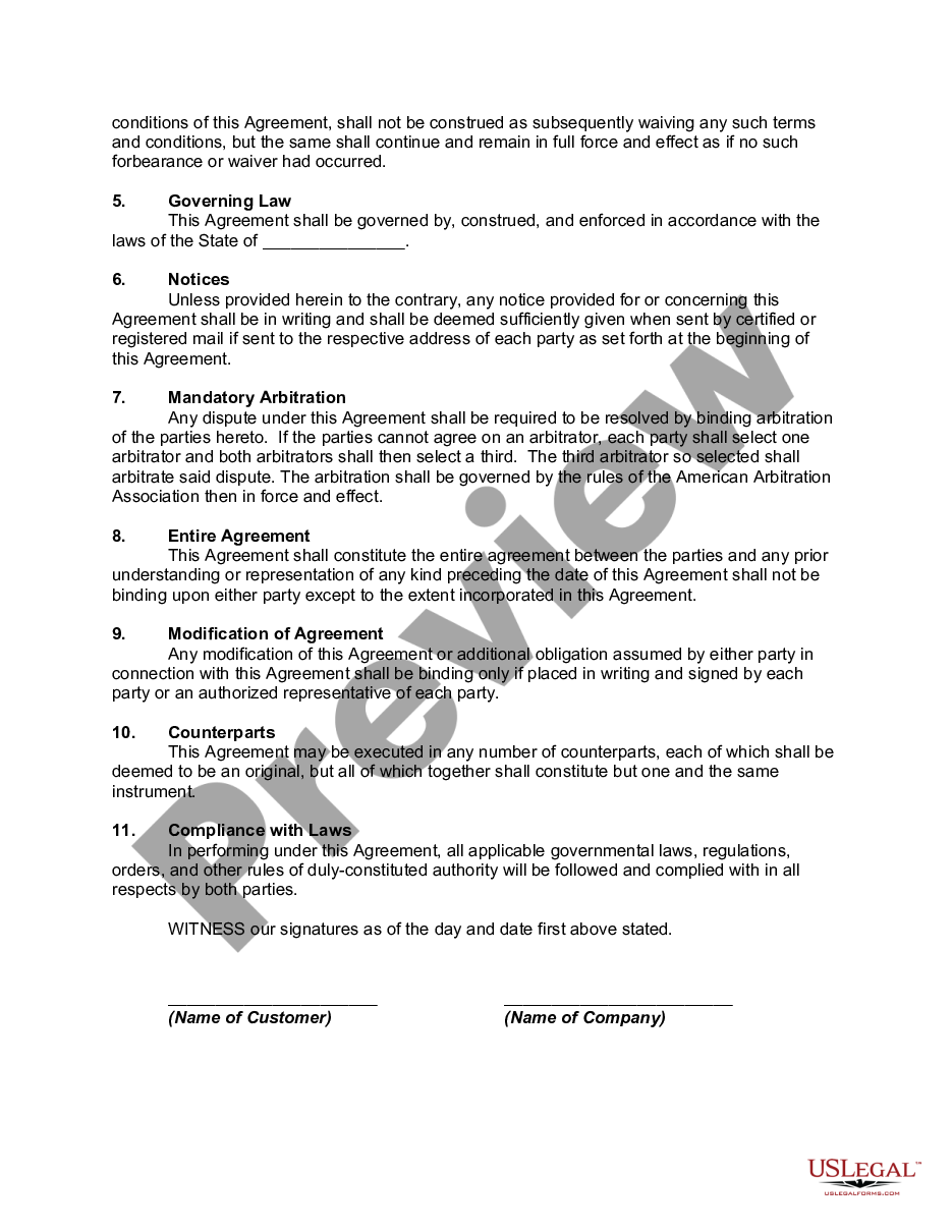 page 1 Customer Confidentiality Agreement preview