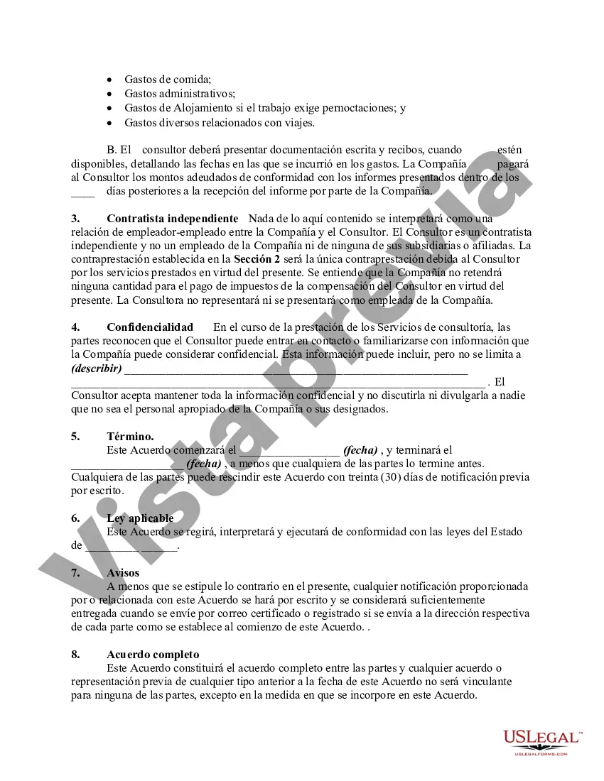 Preview Acuerdo de consultoría - Corto