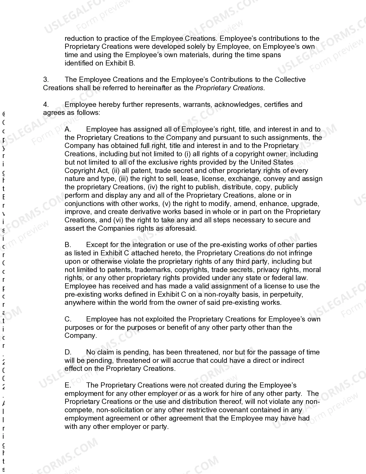 Preview Employee Authorship Certificate