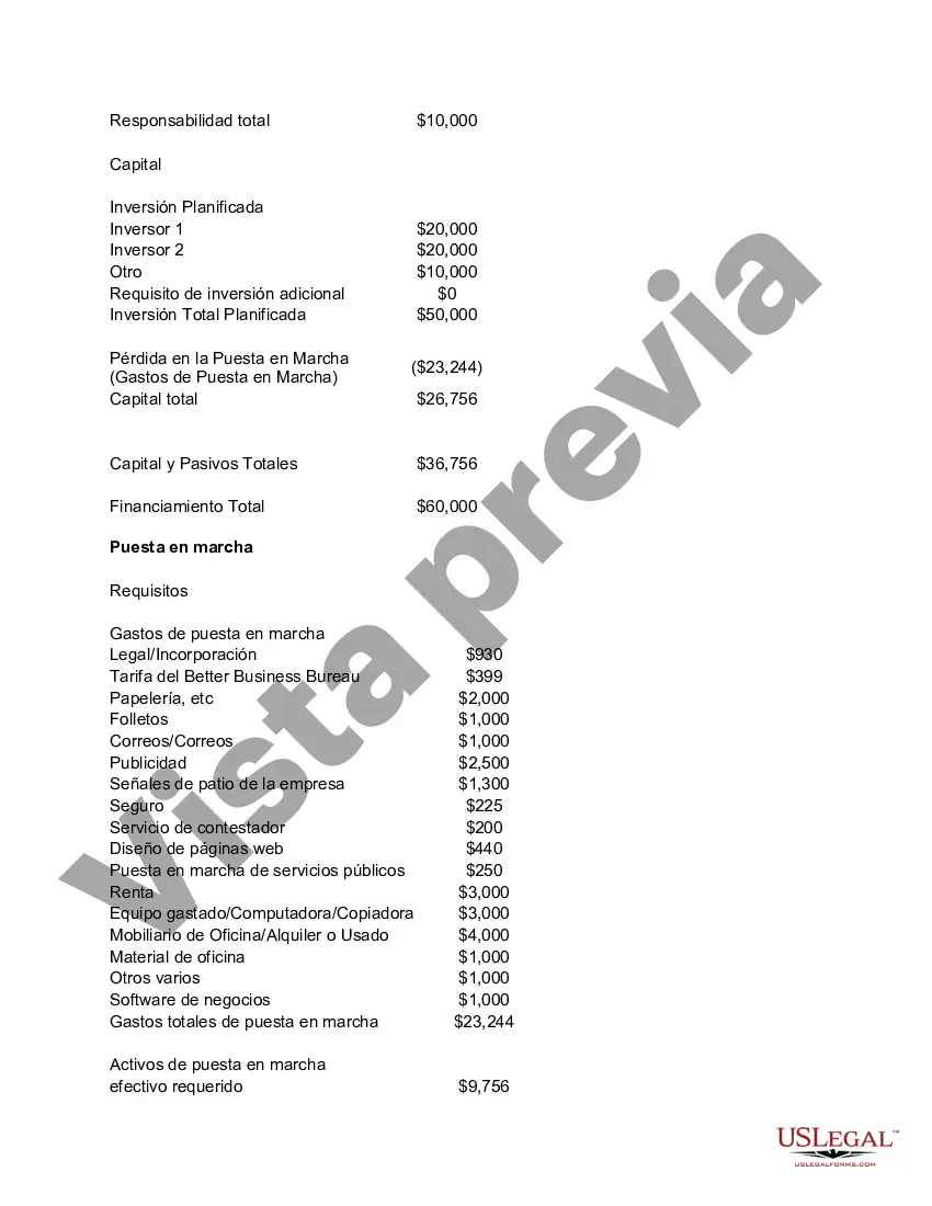 Preview Plan de Negocios de Corretaje de Bienes Raíces