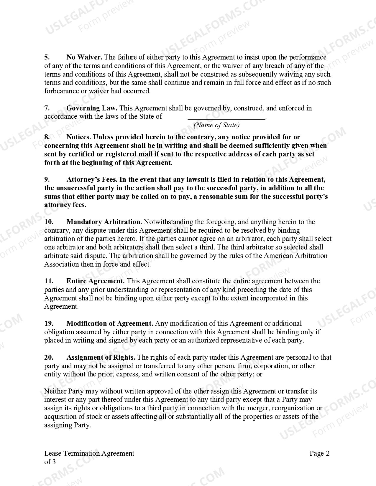 Lease Termination Letter for Trucking | US Legal Forms