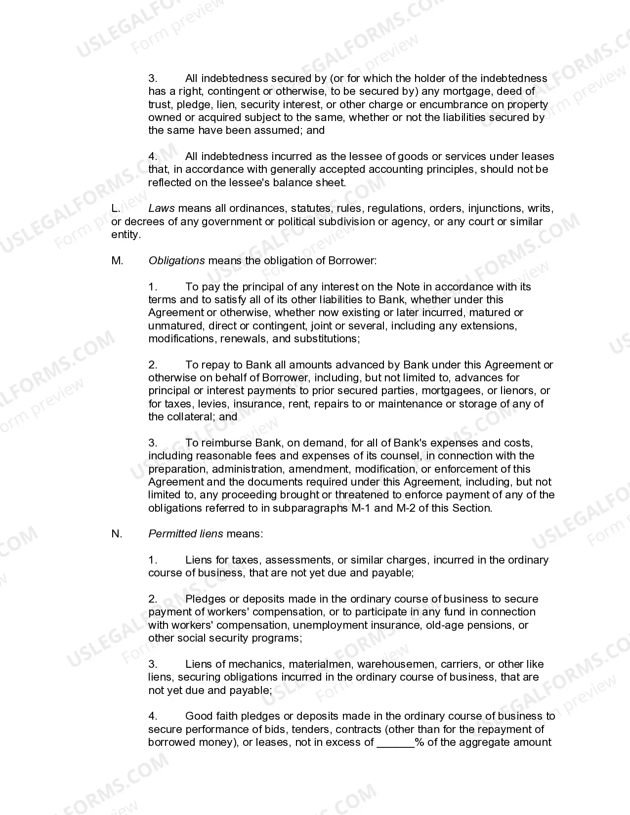 Preview Term Loan Agreement between Business or Corporate Borrower and Bank