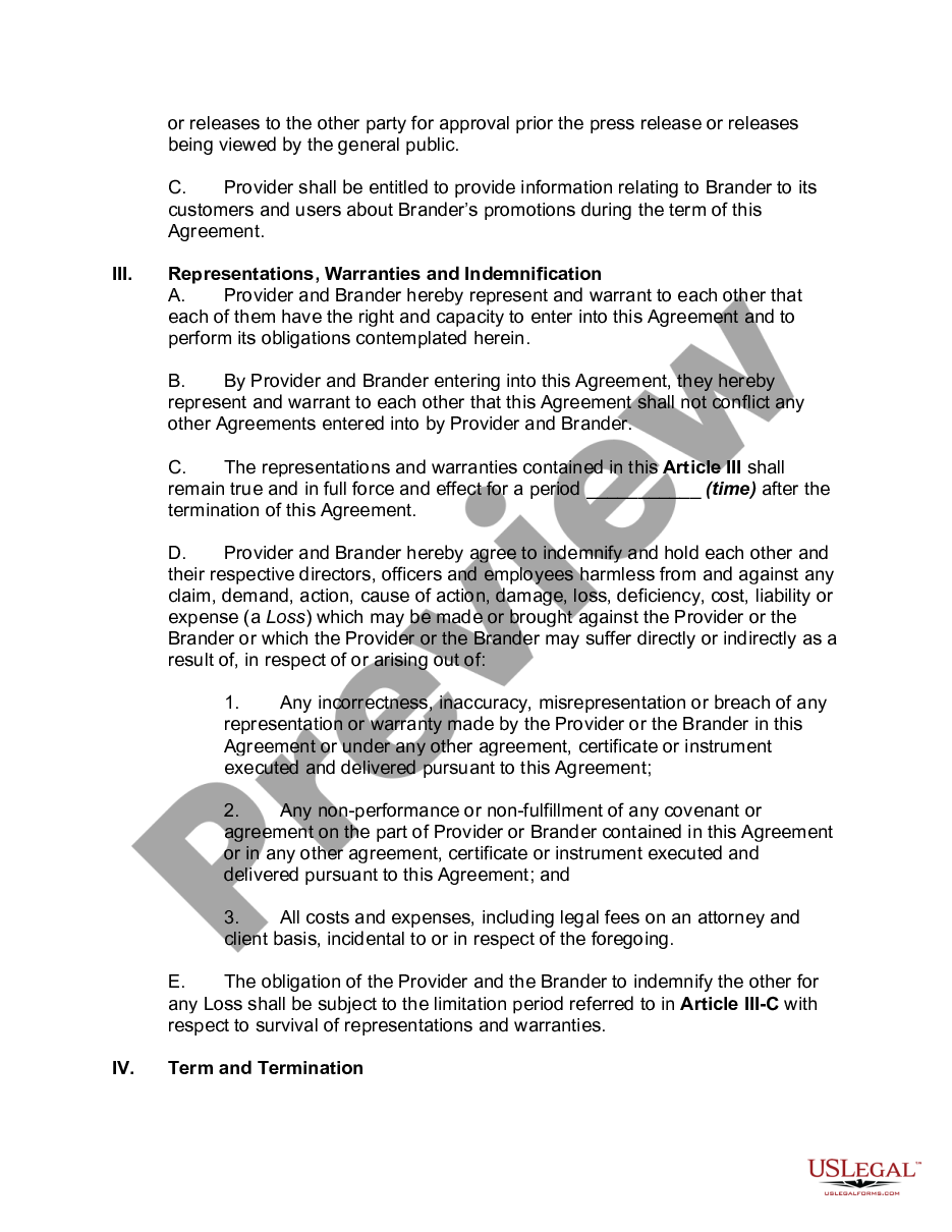 page 2 Co-Branding Agreement preview