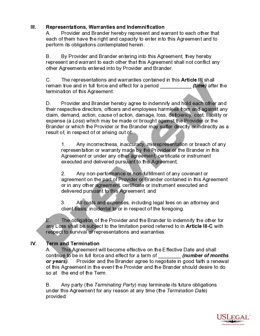 Preview Co-Branding Agreement