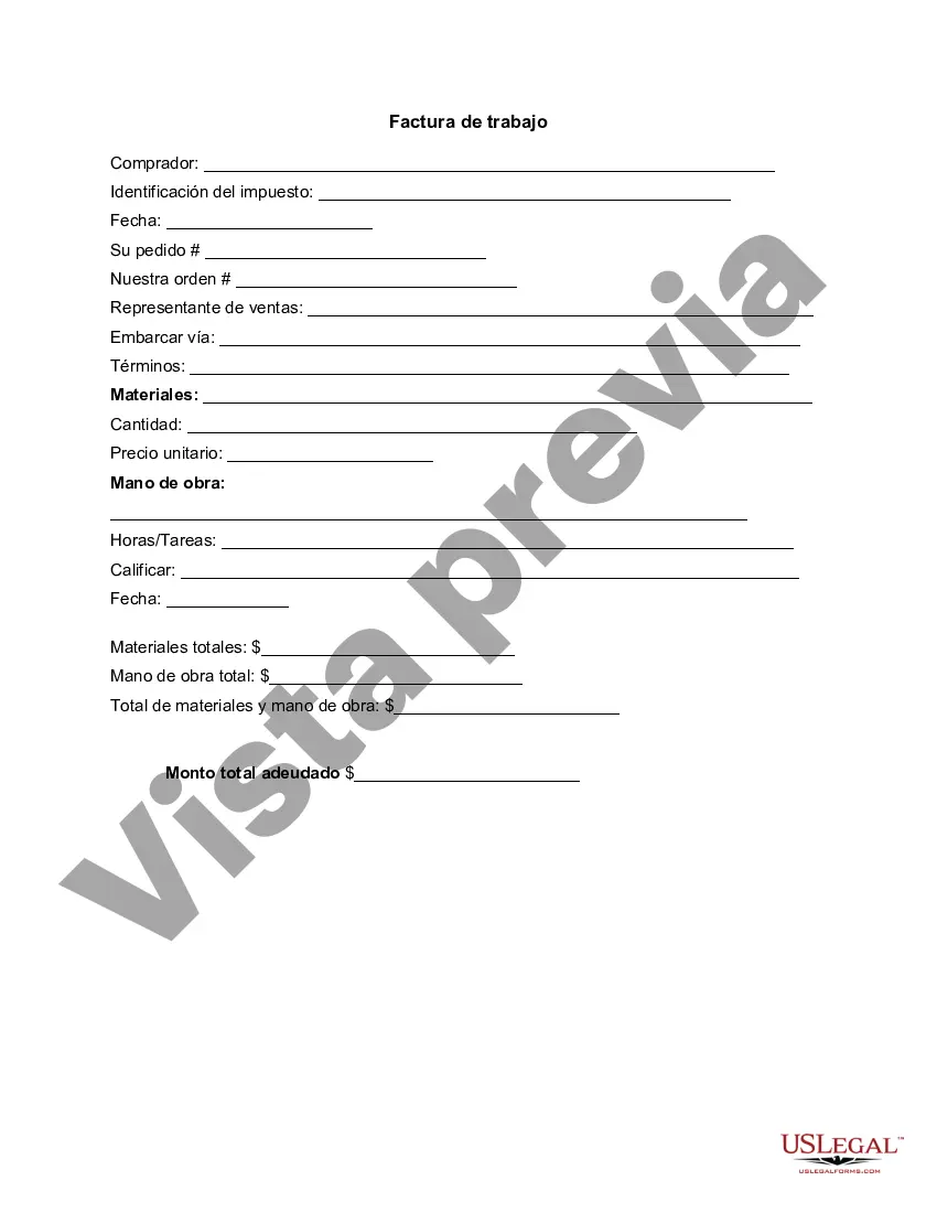 Preview Plantilla de factura para ejecutivo de ventas