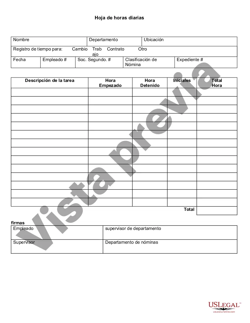 Preview Hoja de horas diarias