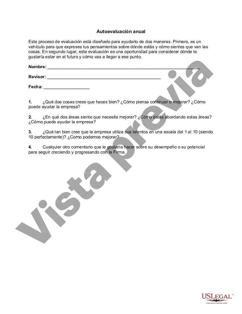 Preview Autoevaluación anual