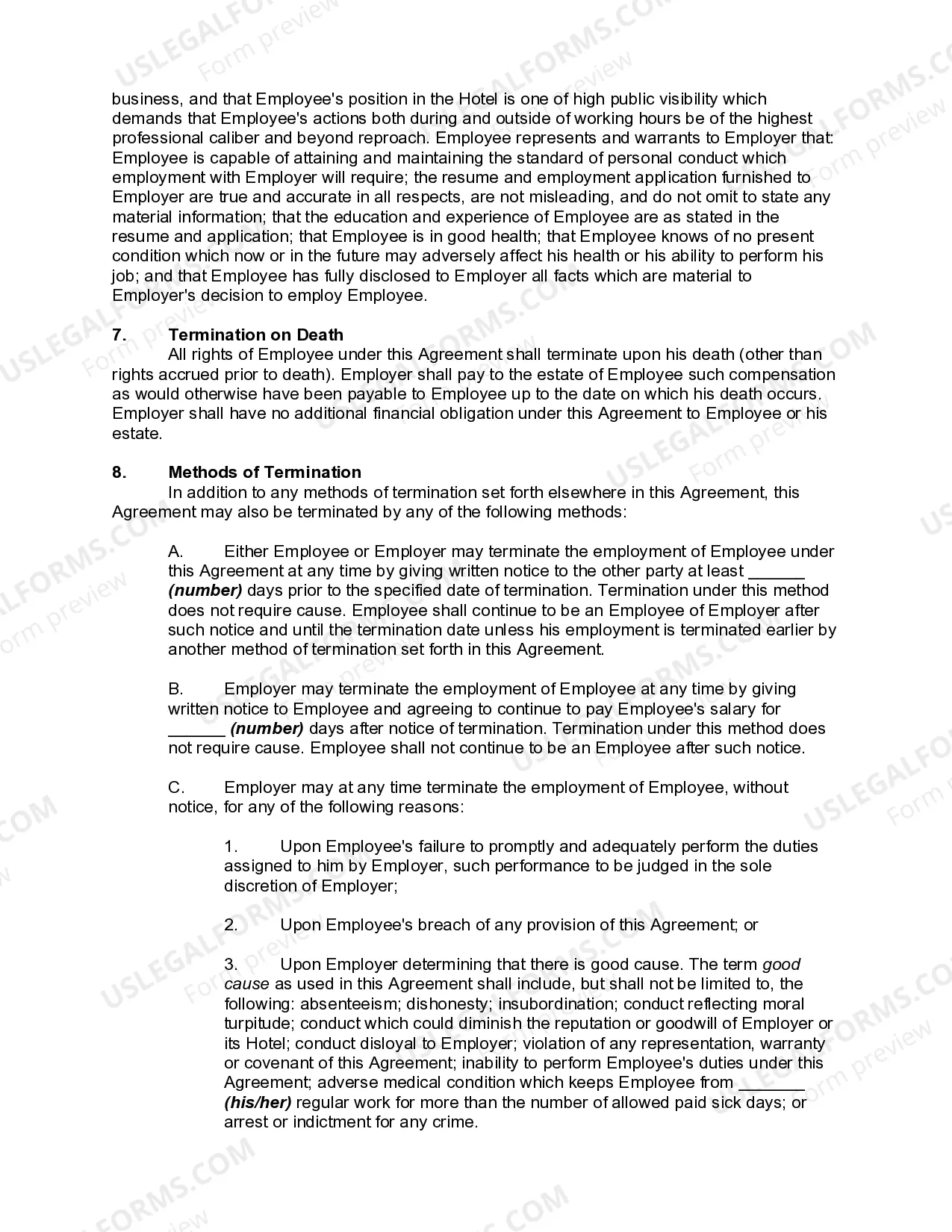 Preview Employment Agreement - Executive with Car Allowance