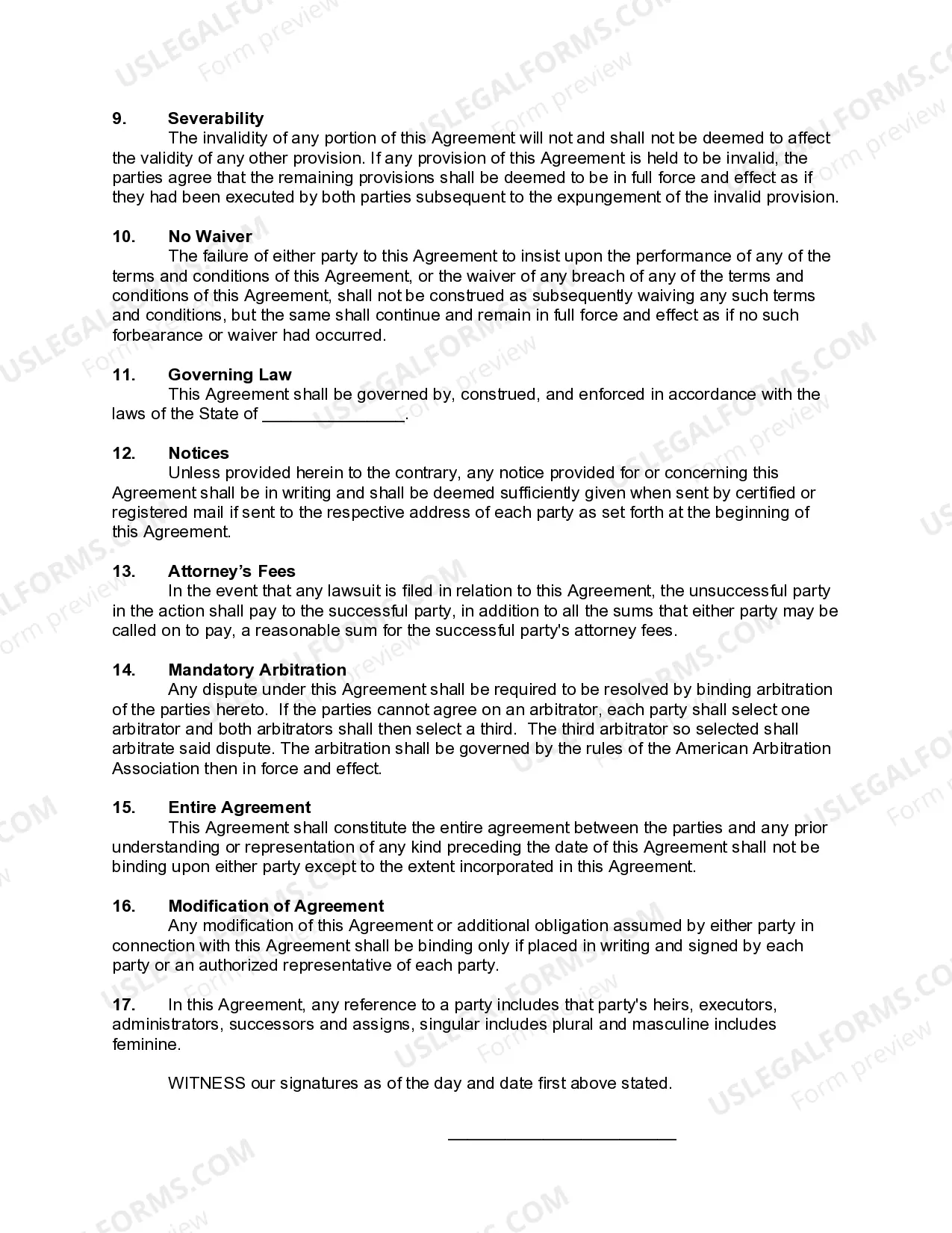 Preview Employment Agreement - Executive with Car Allowance