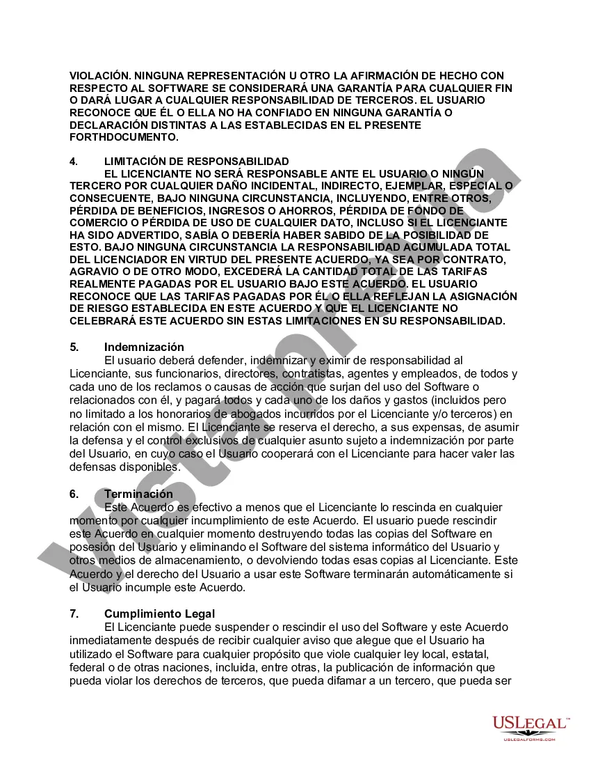 Preview Acuerdo de licencia de software gratuito