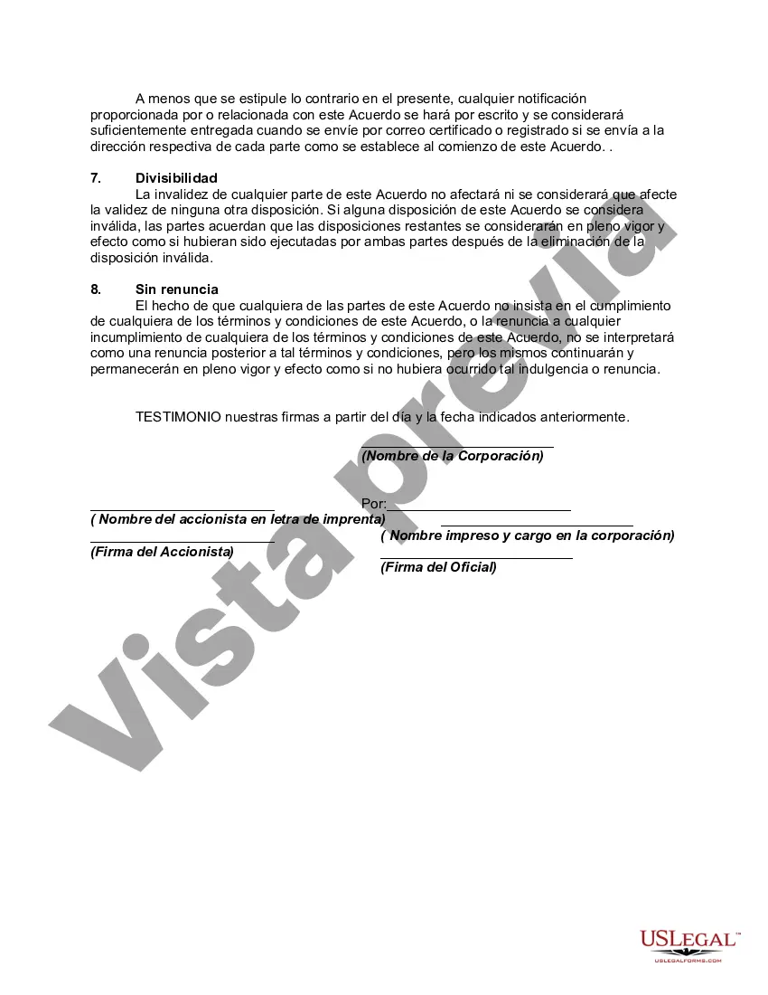 Preview Acuerdo de Préstamo entre Accionista y Corporación