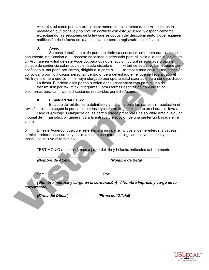 Preview Acuerdo de Mediación y Arbitraje