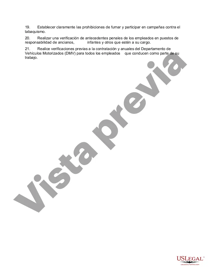 Preview 21 cosas que hacer para un lugar de trabajo seguro