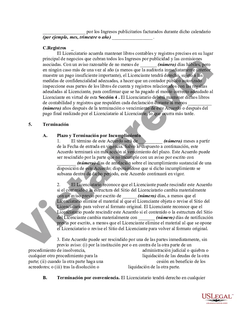 Preview Acuerdo de enlace del sitio web