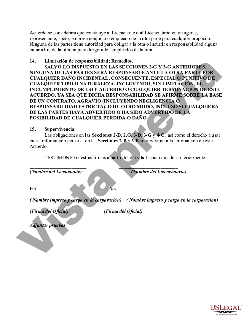 Preview Acuerdo de enlace del sitio web