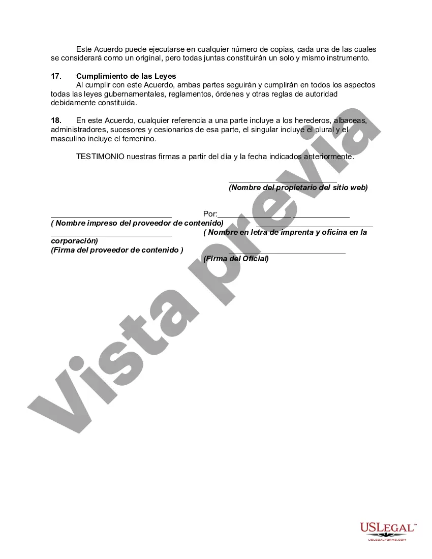 Preview Acuerdo de asociación de contenido web