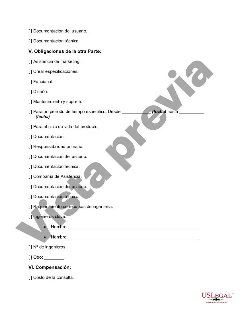 Preview Lista de verificación de muestra para la hoja de términos del contrato