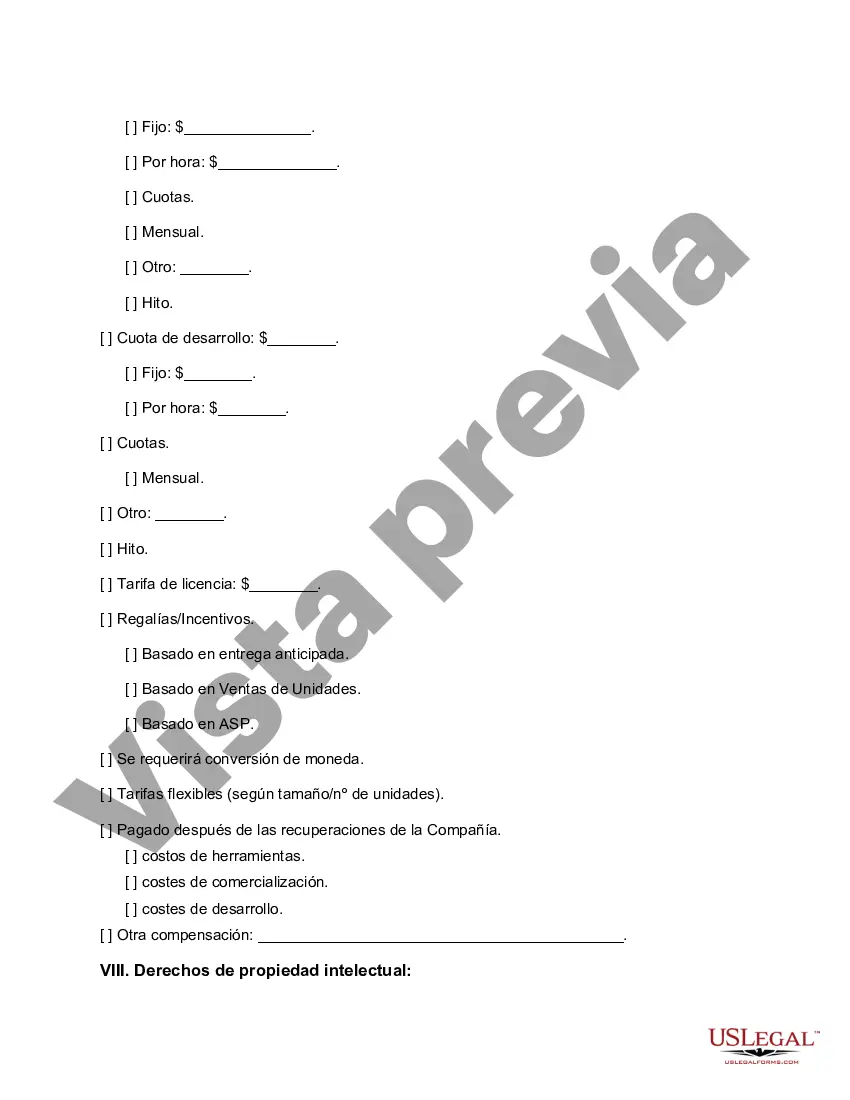 Preview Lista de verificación de muestra para la hoja de términos del contrato