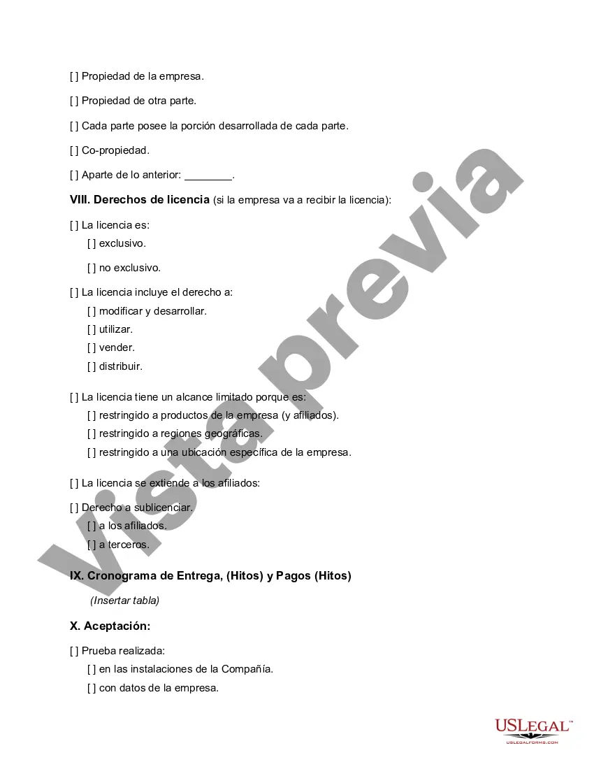 Preview Lista de verificación de muestra para la hoja de términos del contrato