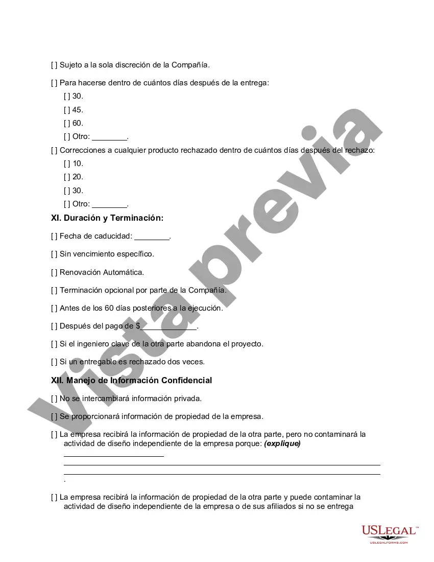 Preview Lista de verificación de muestra para la hoja de términos del contrato