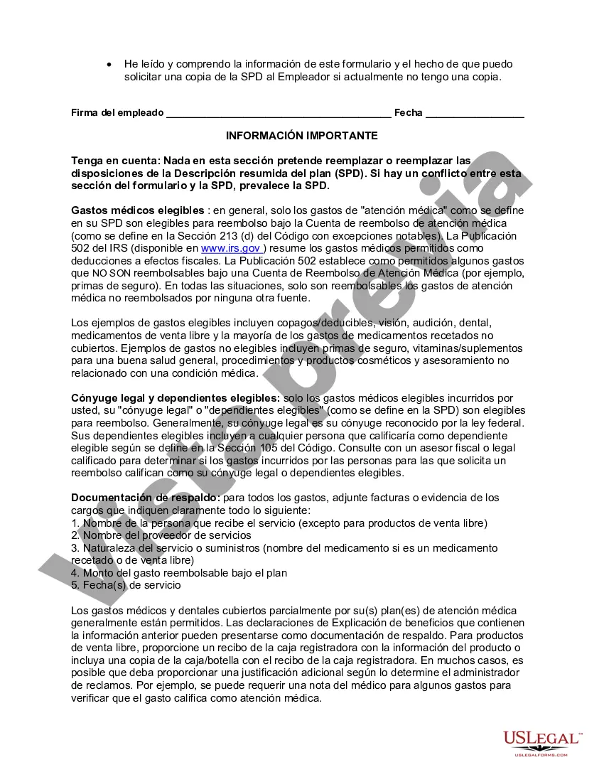 Preview Solicitud de Reembolso de Atención Médica - Plan de Beneficios Flexibles