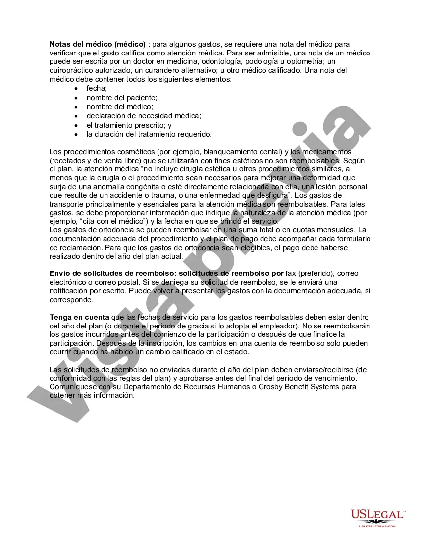 Preview Solicitud de Reembolso de Atención Médica - Plan de Beneficios Flexibles