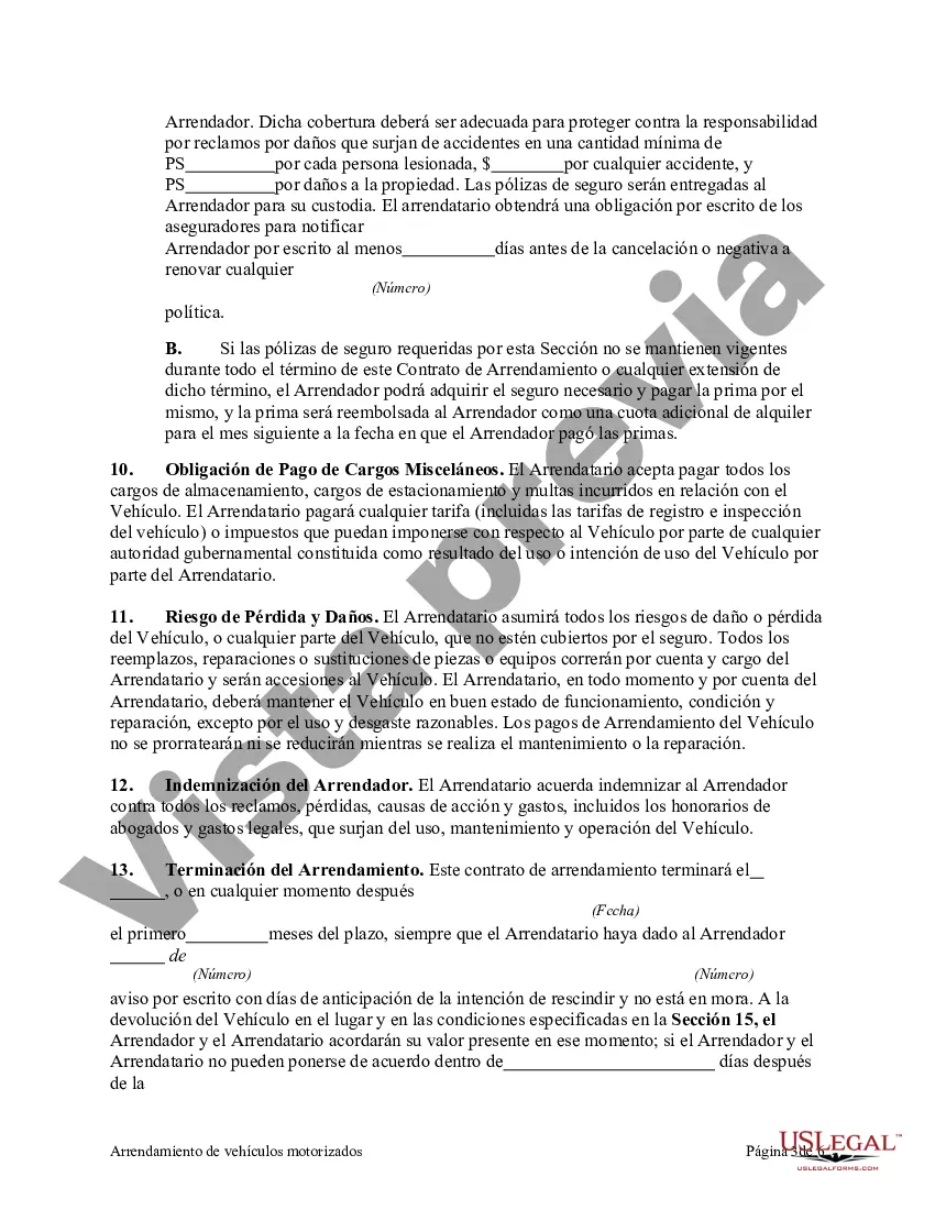 Preview Arrendamiento de vehículos de motor
