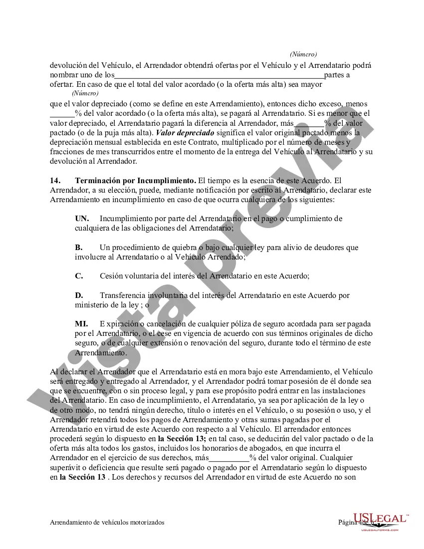 Preview Arrendamiento de vehículos de motor