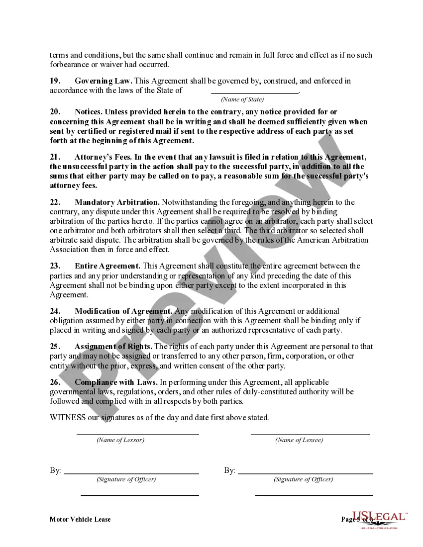 Get Motor Vehicle Lease Preview Motor Vehicle Lease