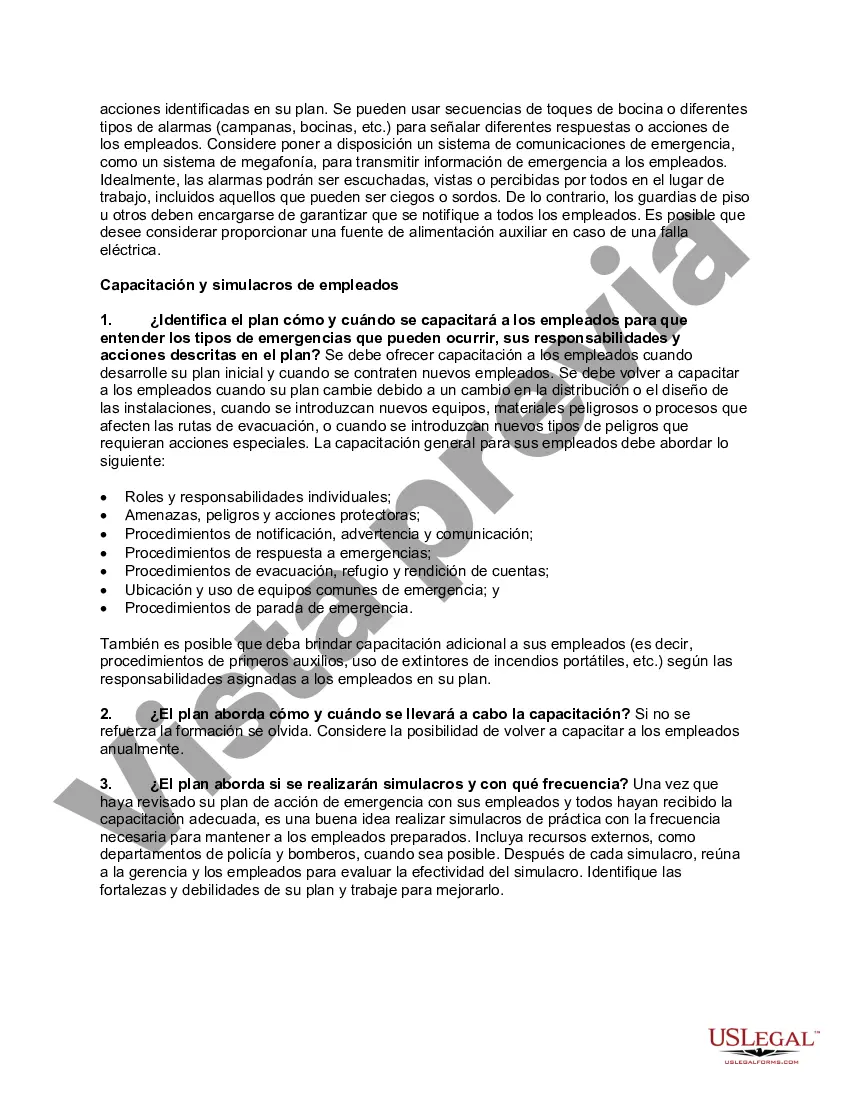 Preview Lista de Verificación del Plan de Acción de Emergencia - EAP