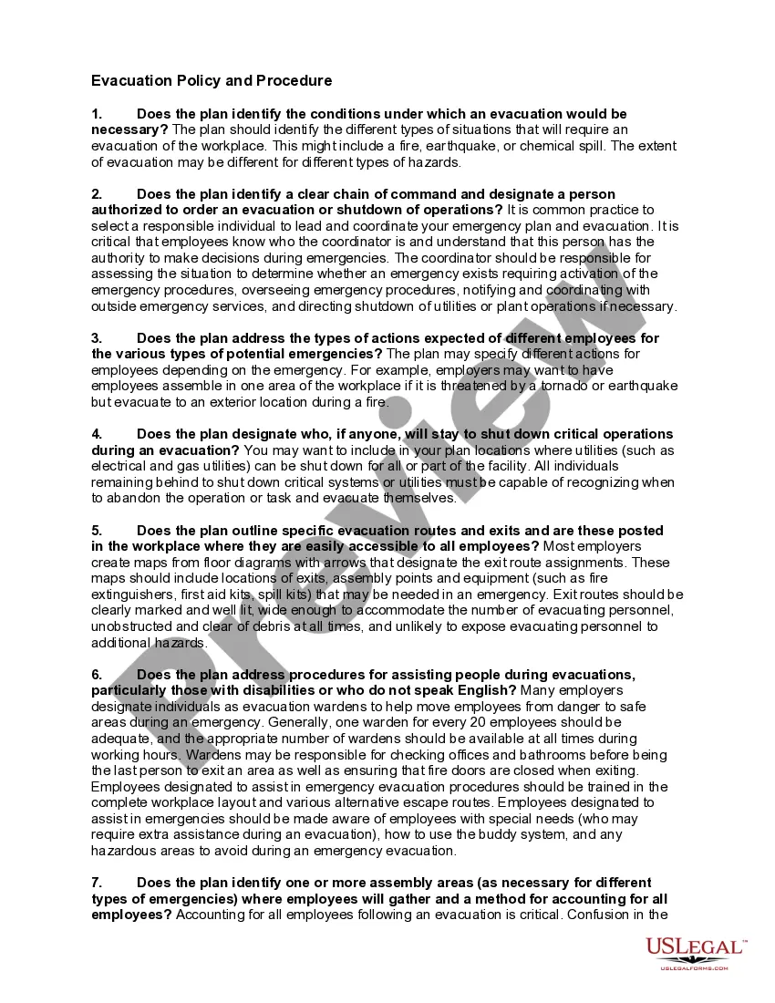 Get Emergency Action Plan Checklist - EAP Preview Emergency Action Plan Checklist - EAP