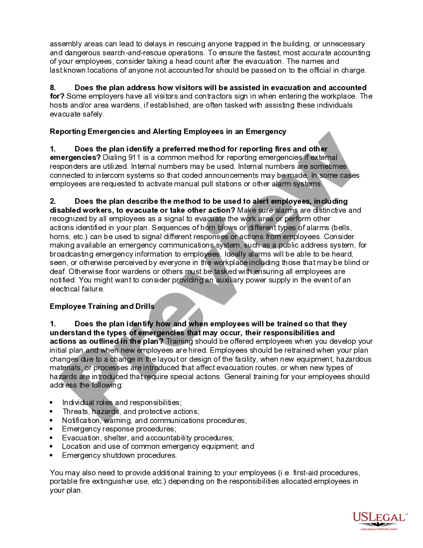Get Emergency Action Plan Checklist - EAP Preview Emergency Action Plan Checklist - EAP