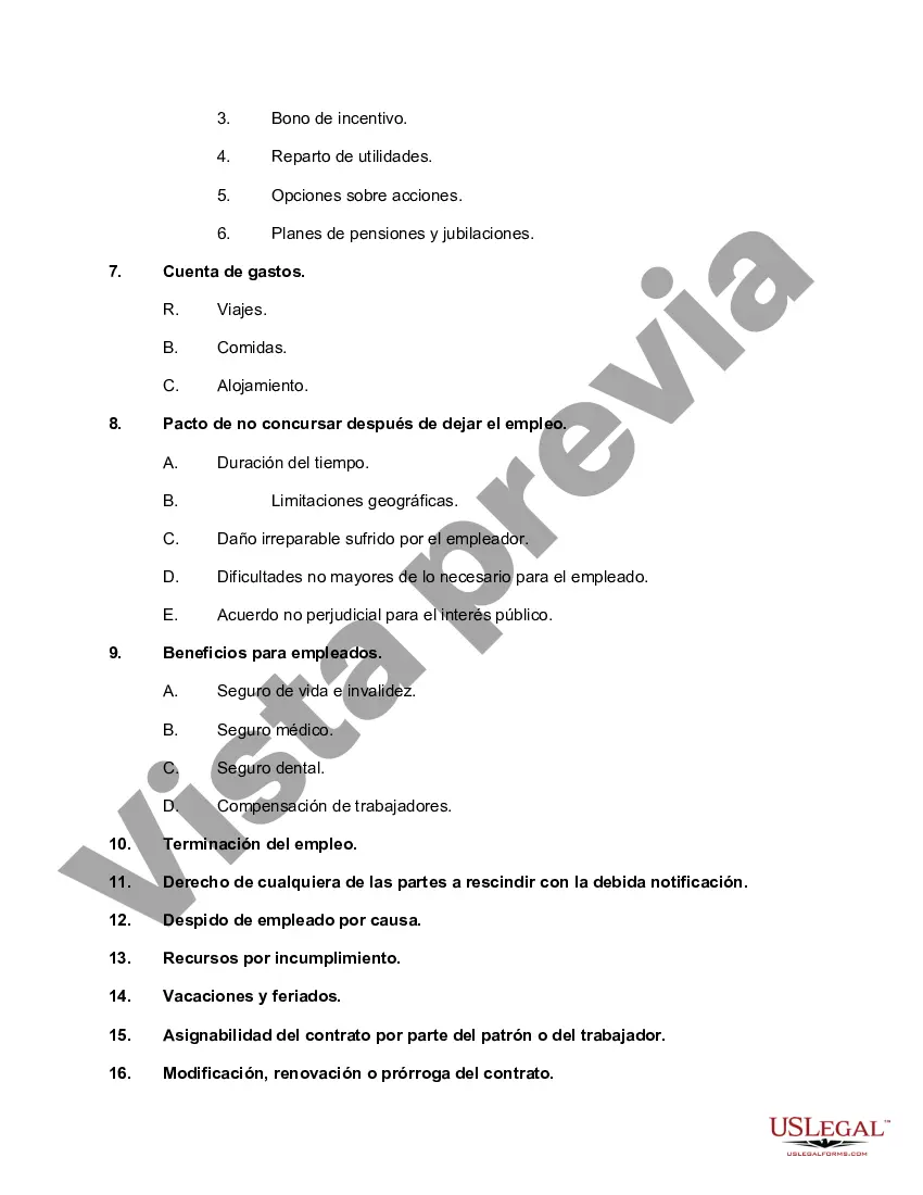 Preview Lista de verificación - Acuerdos laborales