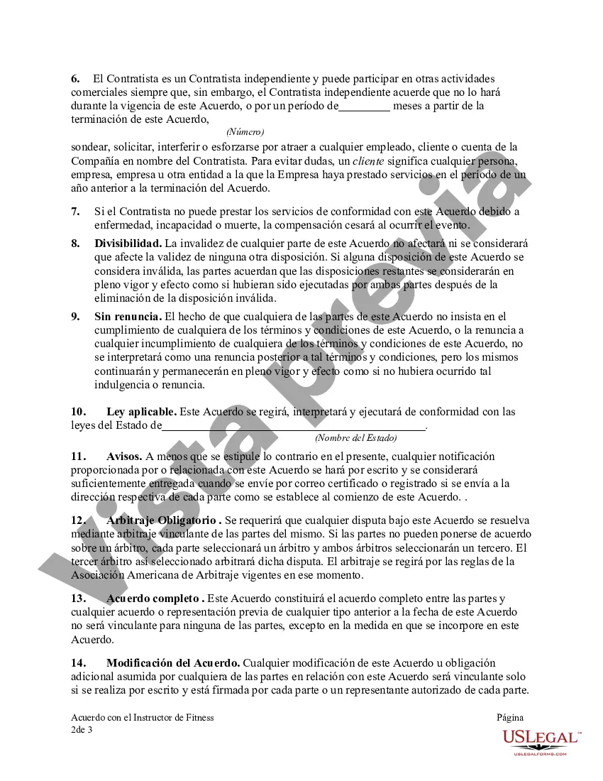 Preview Acuerdo con Instructor de Fitness