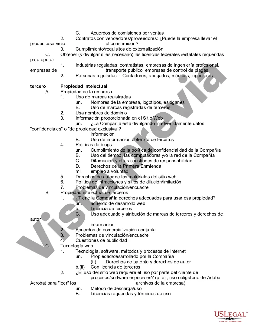 Preview Lista de verificación de cumplimiento para sitios web de empresas